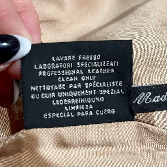 Women’s Tombolini Leather Blazer Jacket Cream Size 42 - Picture 13 of 15